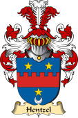 v.23 Coat of Family Arms from Germany for Hentzel