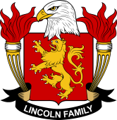 Coat of arms used by the Lincoln family in the United States of America