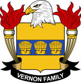 Coat of arms used by the Vernon family in the United States of America