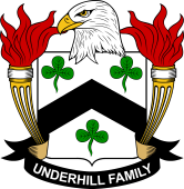 Coat of arms used by the Underhill family in the United States of America