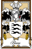 Scottish Coat of Arms Bookplate for Biscoe