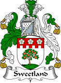 English Coat of Arms for the family Sweetland