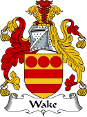 English Coat of Arms for the family Wake