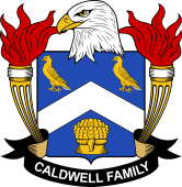 Coat of arms used by the Caldwell family in the United States of America