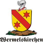 German shield on a mount for Wermelskirchen