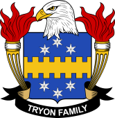 Coat of arms used by the Tryon family in the United States of America