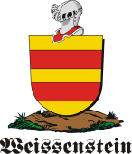 German shield on a mount for Weissenstein