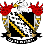 Coat of arms used by the Clopton family in the United States of America