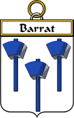 French Coat of Arms Badge for Barrat