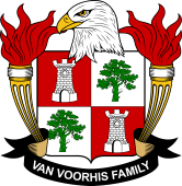 Coat of arms used by the Van Voorhis family in the United States of America