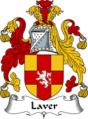 English Coat of Arms for the family Laver II