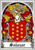 Spanish Coat of Arms Bookplate for Salazar