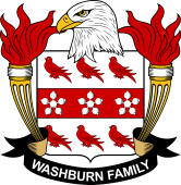 Coat of arms used by the Washburn family in the United States of America