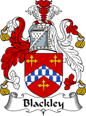 English Coat of Arms for the family Blackley or Blakey