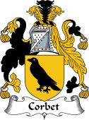 English Coat of Arms for the family Corbet