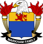 Coat of arms used by the Markham family in the United States of America
