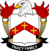 Coat of arms used by the Tracy family in the United States of America
