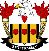 Coat of arms used by the Stott family in the United States of America