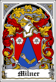German Wappen Coat of Arms Bookplate for Milner