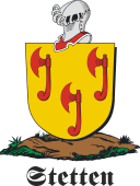 German shield on a mount for Stetten