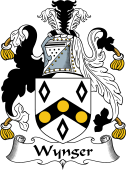 English Coat of Arms for the family Wynger