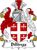 English Coat of Arms for the family Billings