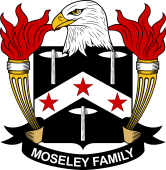 Coat of arms used by the Moseley family in the United States of America