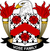 Coat of arms used by the Vose family in the United States of America