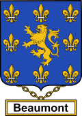 English Coat of Arms Shield Badge for Beaumont