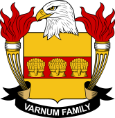 Coat of arms used by the Varnum family in the United States of America