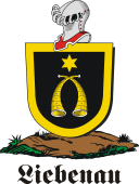 German shield on a mount for Liebenau