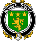 Irish Coat of Arms Badge for the O'MORE family