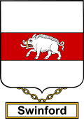 English Coat of Arms Shield Badge for Swinford