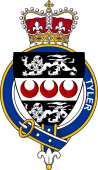 British Garter Coat of Arms for Tyler (England)