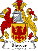English Coat of Arms for the family Blower