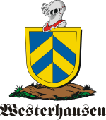 German shield on a mount for Westerhausen