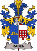 Coat of arms used by the Danish family Raben