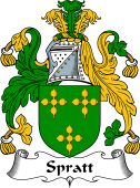 English Coat of Arms for the family Spratt