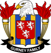 Coat of arms used by the Gurney family in the United States of America