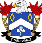 Coat of arms used by the Trail family in the United States of America