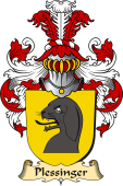 v.23 Coat of Family Arms from Germany for Plessinger