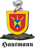 German shield on a mount for Hautmann