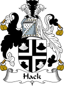 English Coat of Arms for the family Hack