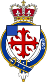 British Garter Coat of Arms for Bird (England)