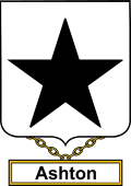 English Coat of Arms Shield Badge for Ashton