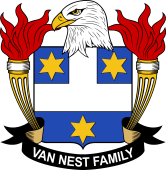 Coat of arms used by the Van Nest family in the United States of America