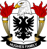 Coat of arms used by the Hughes family in the United States of America