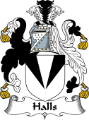English Coat of Arms for the family Halls