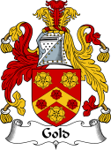 English Coat of Arms for the family Gold