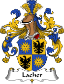 German Wappen Coat of Arms for Lacher
